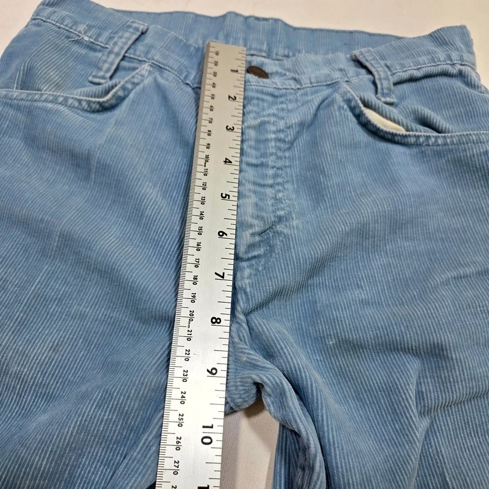 Levi's 517 Corduroy Pants Mens 28x32 Light Blue Vintage 70s White Tab Bootcut